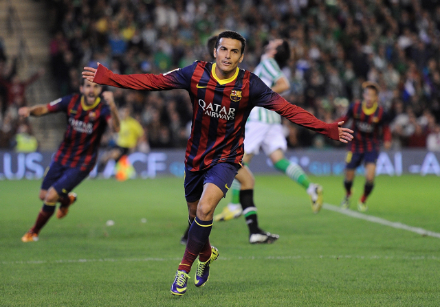 Pedro celebrating
