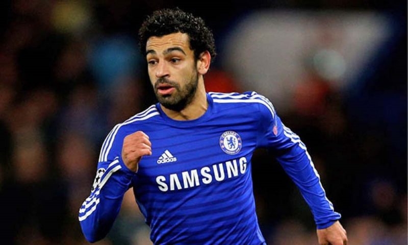 Mohamed Salah in action for Chelsea.