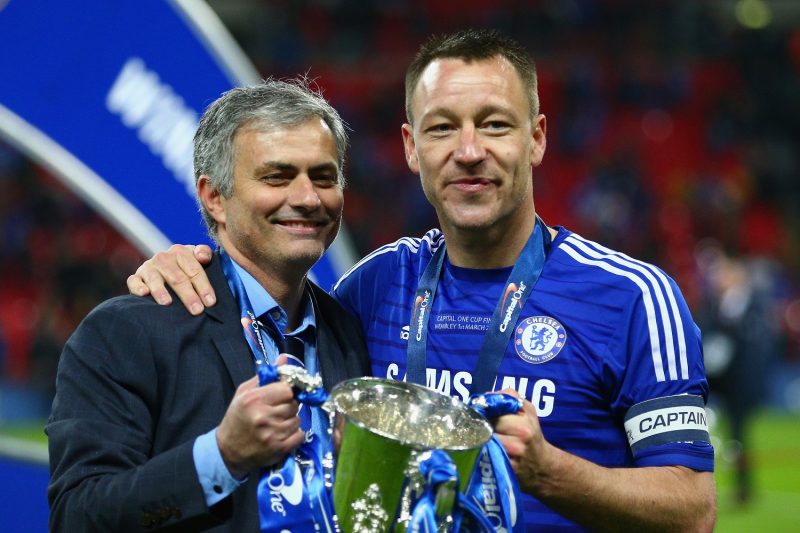 John Terry with Jose Mourinho.
