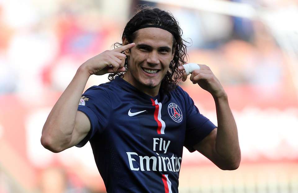 Edinson Cavani for Paris Saint-Germain.