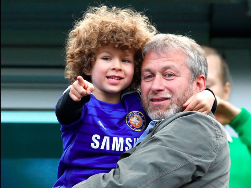 Roman Abramovich with his son Aaron.