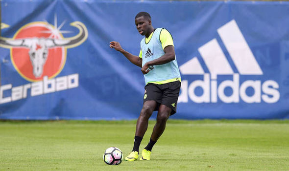 Kurt Zouma is back at training with the rest of the Chelsea team.