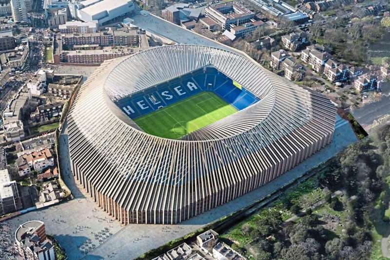 The new Stamford Bridge as envisioned in the 2016 Roman Abramovich plans.