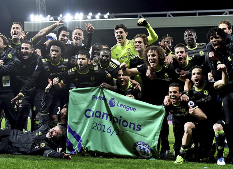 Chelsea clinched the Premier League title in their 1-0 win over West Brom.