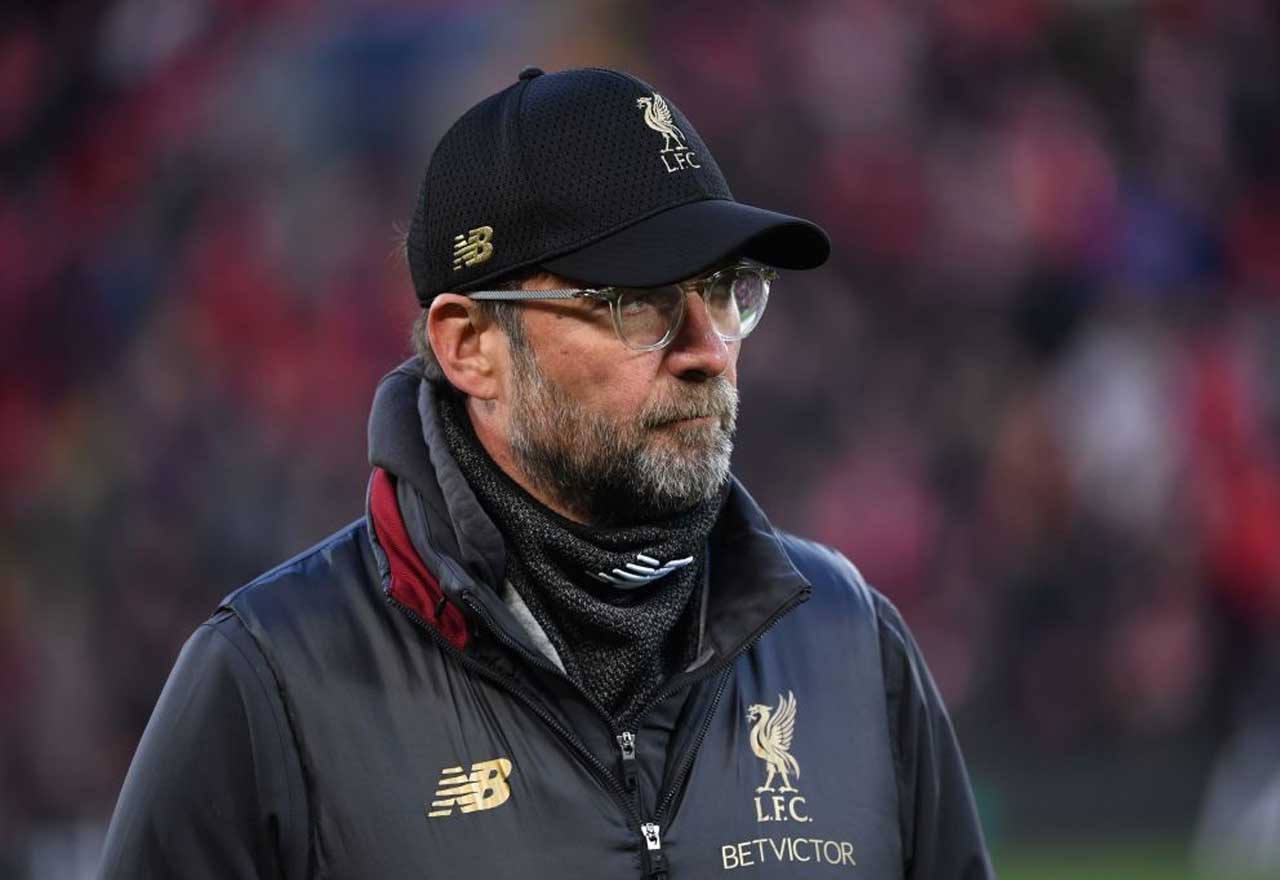 Jurgen Klopp on the sidelines for Liverpool