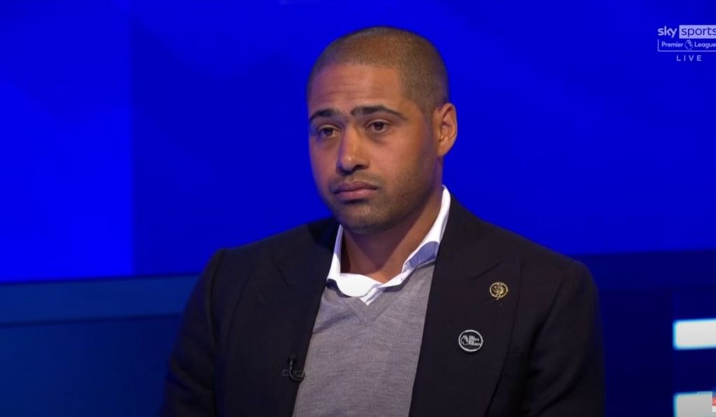 Glen Johnson doing punditry for Sky Sports.