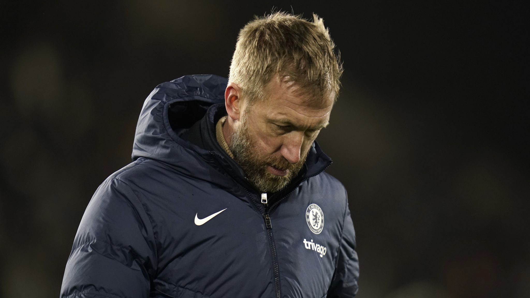 Graham Potter looks dejected.