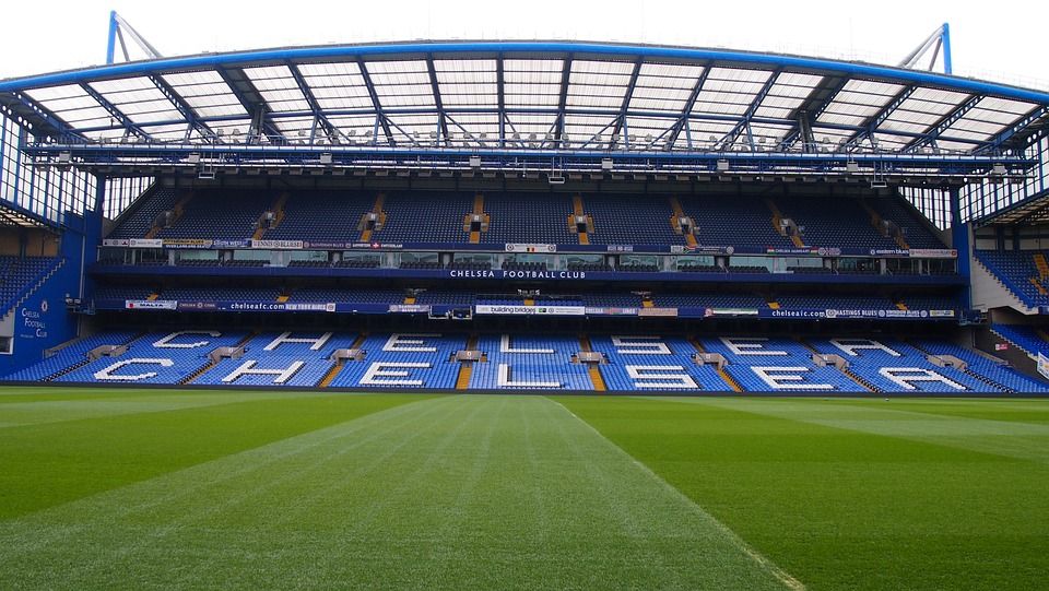 An empty Stamford Bridge.