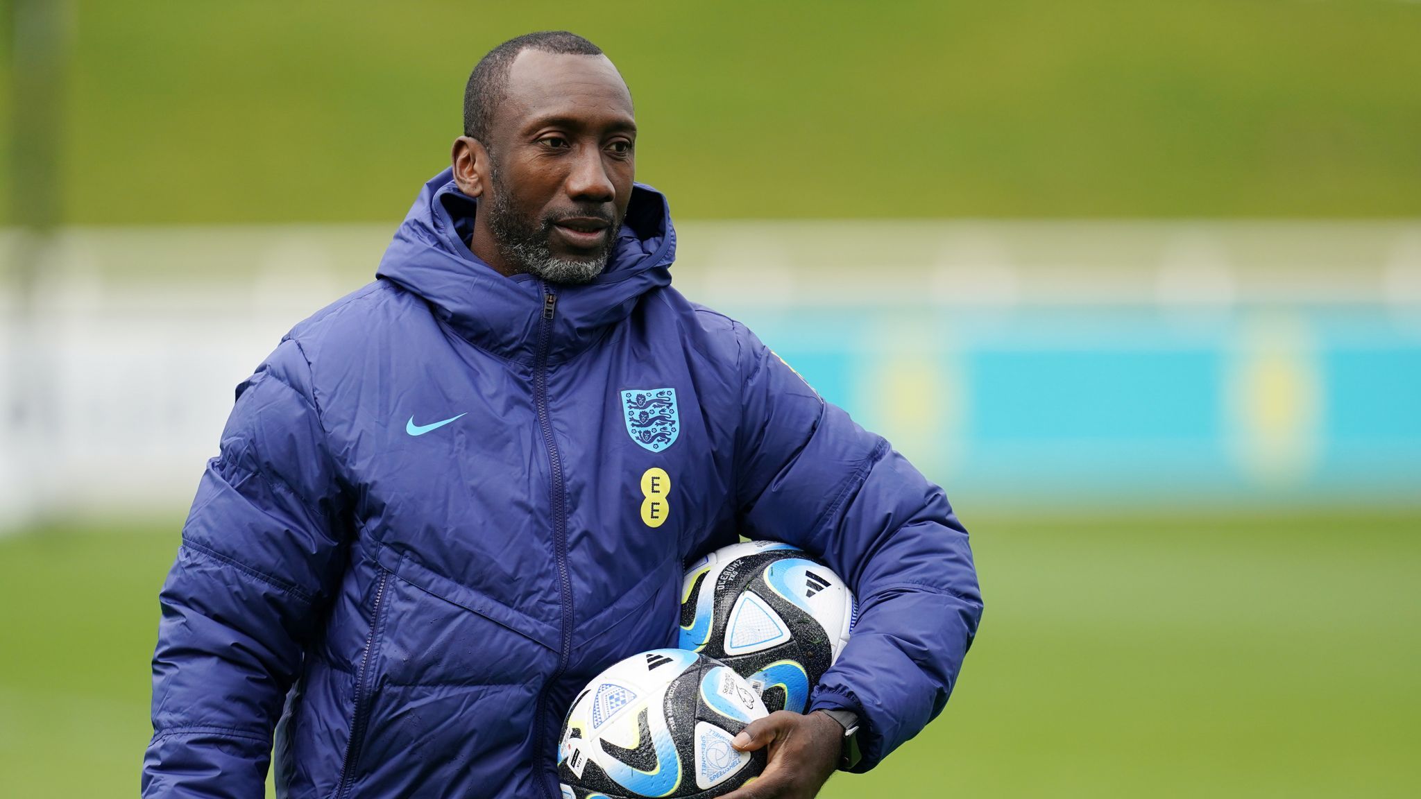 Jimmy Floyd Hasselbaink as an England coach.