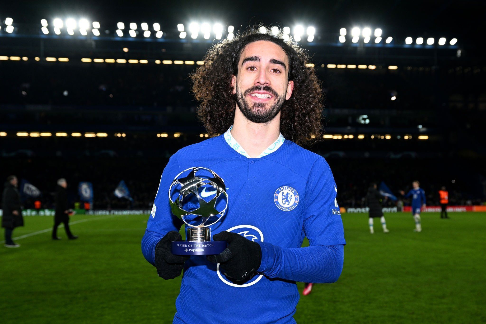 Marc Cucurella wins man of the match award after Dortmund display.