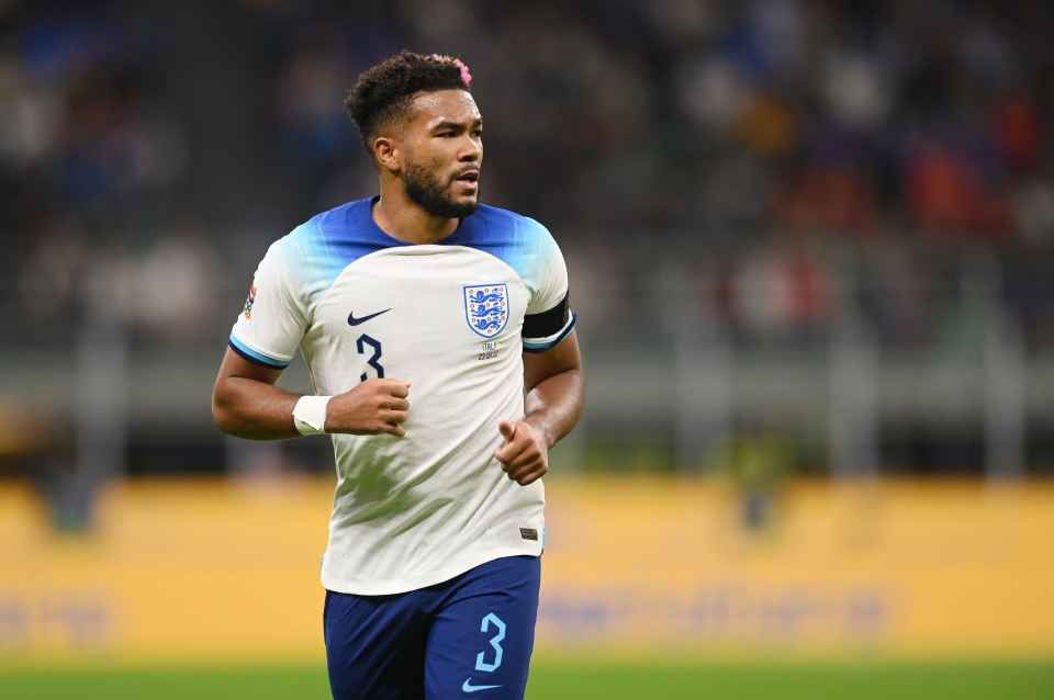 Reece James features for England in March 2023.