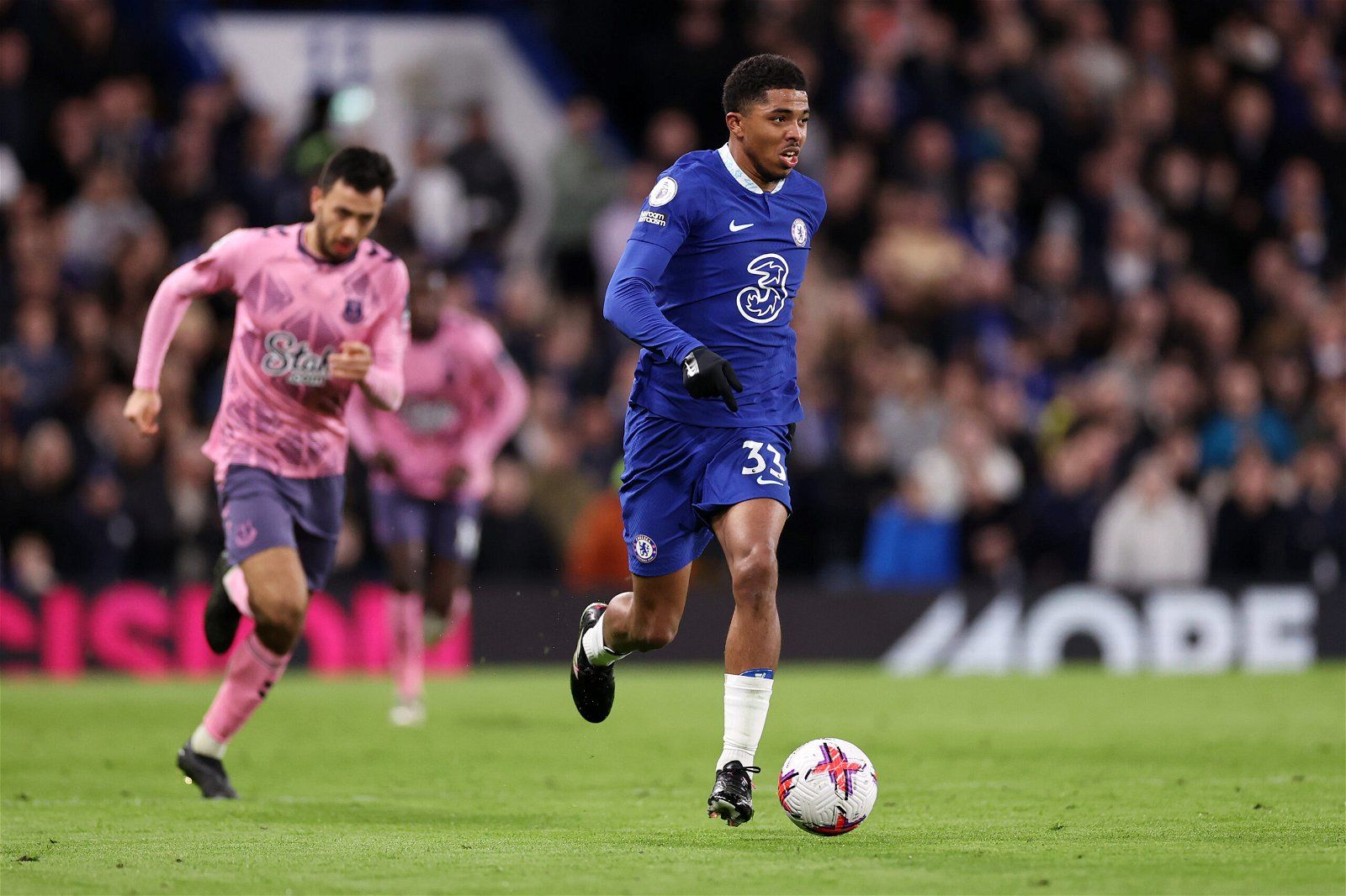 Wesley Fofana on the ball for Chelsea