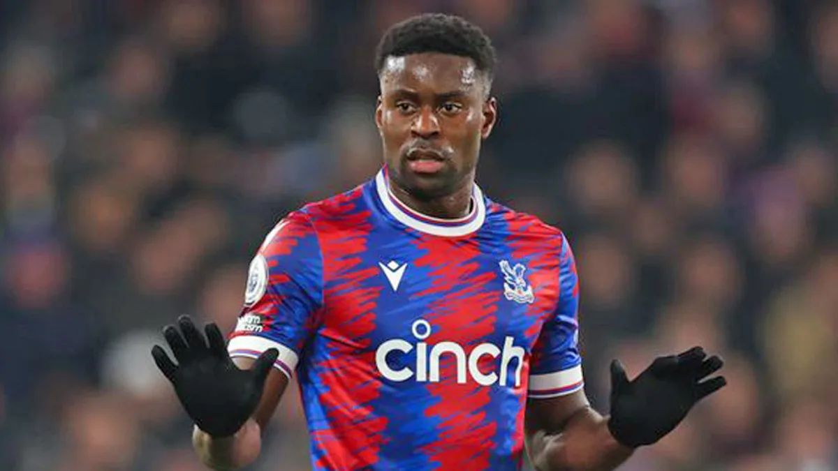 Marc Guehi playing for Crystal Palace. Marc Guehi playing for Crystal Palace.