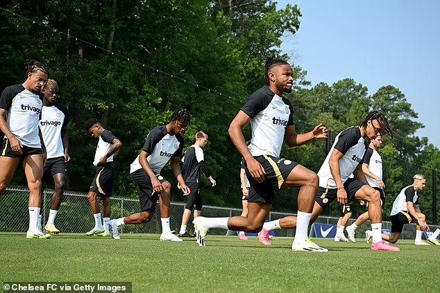 Chelsea in preseason training in the USA.
