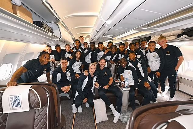 The Chelsea squad fly for preseason.