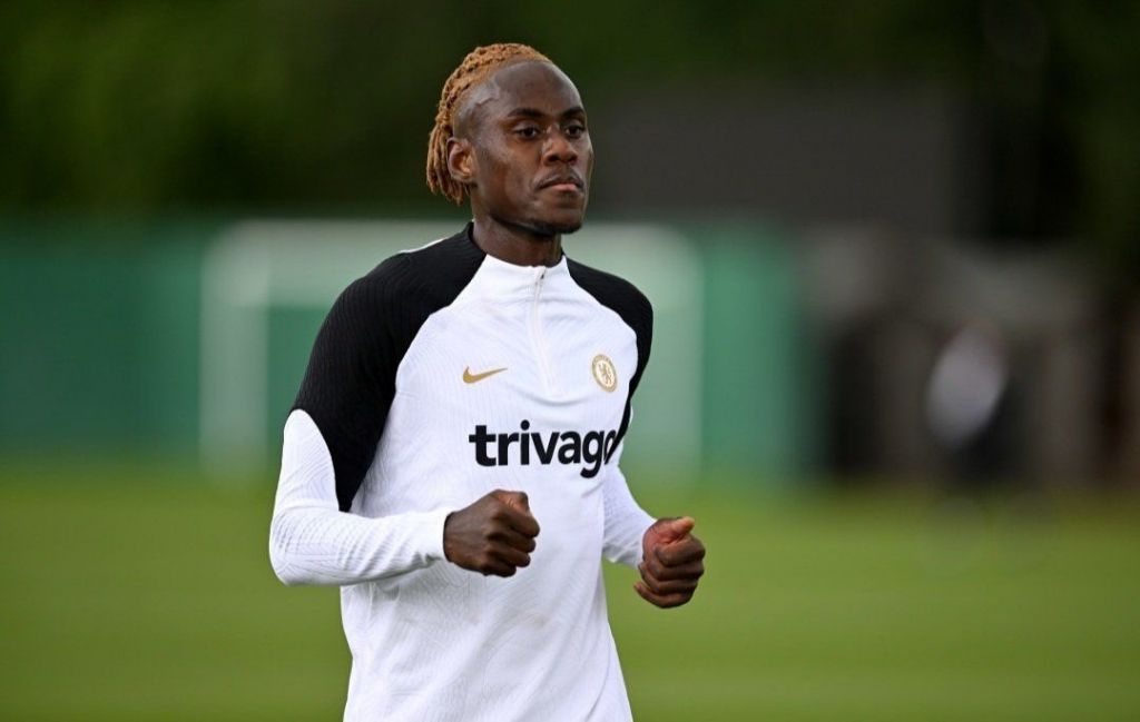 Trevoh Chalobah training with Chelsea.