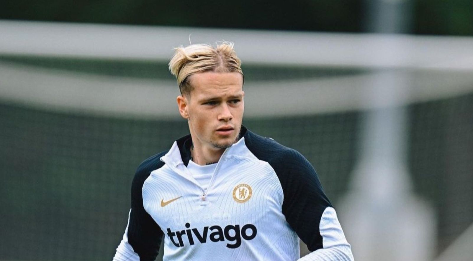 Mykhailo Mudryk in training gear during preseason in 2023.
