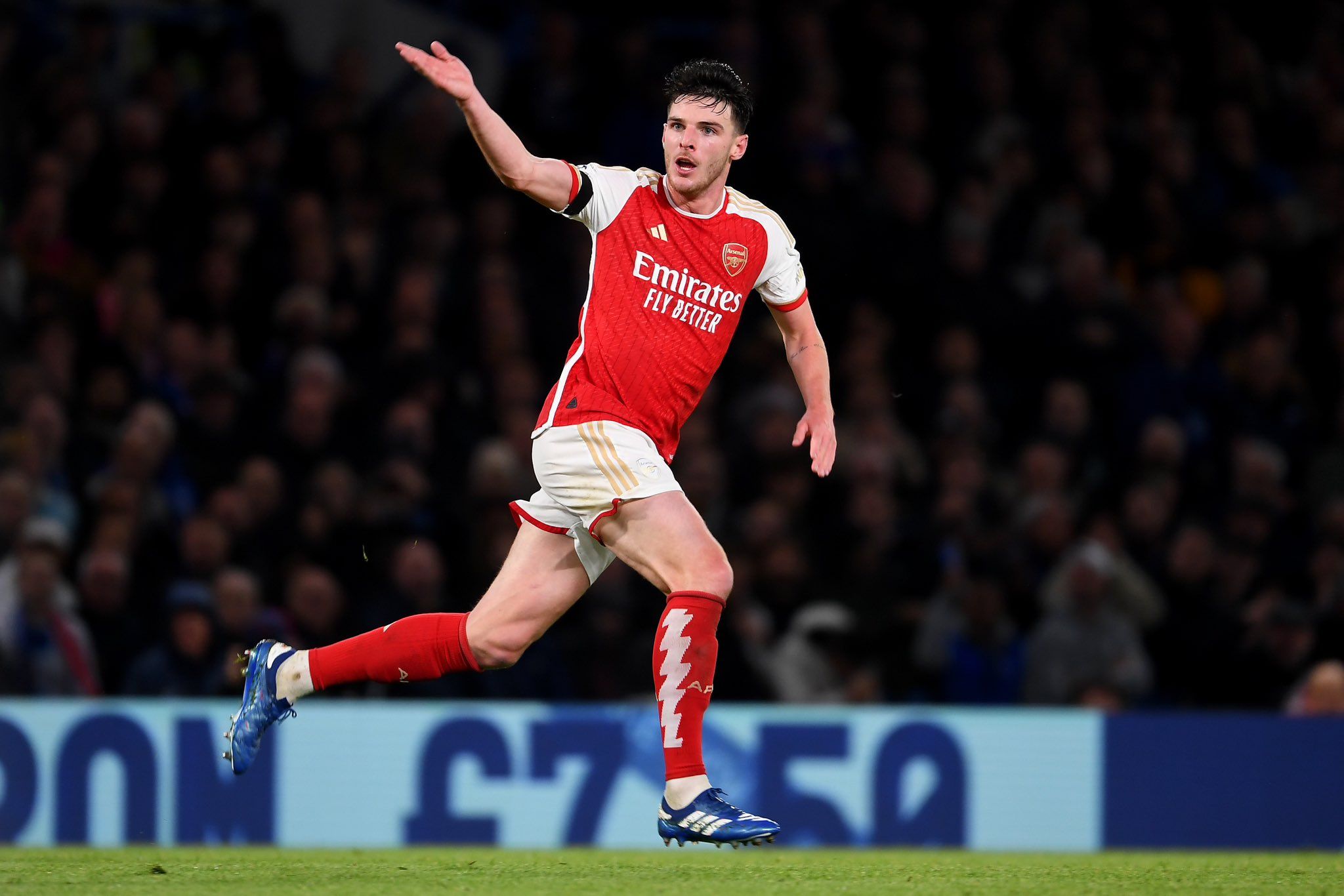 Declan Rice turns out for Arsenal