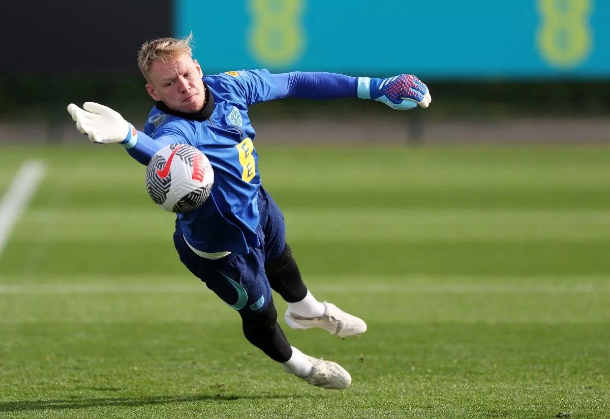Aaron Ramsdale on England duty