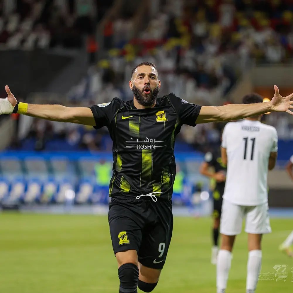 Karim Benzema playing for Al Ittihad