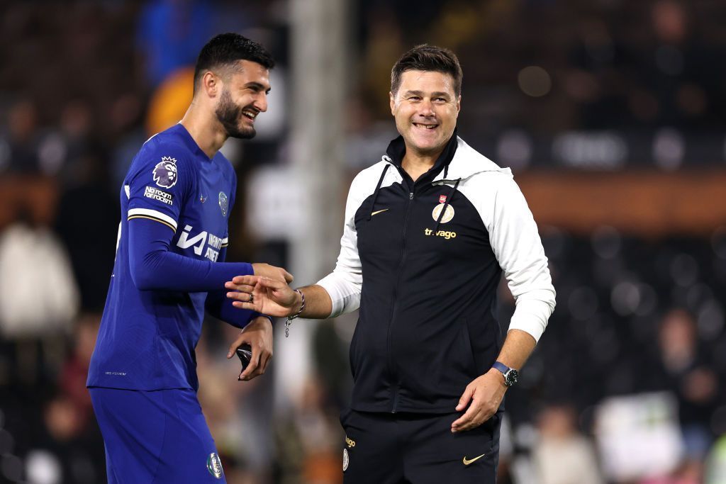 Mauricio Pochettino with Armando Broja. Mauricio Pochettino with Armando Broja.