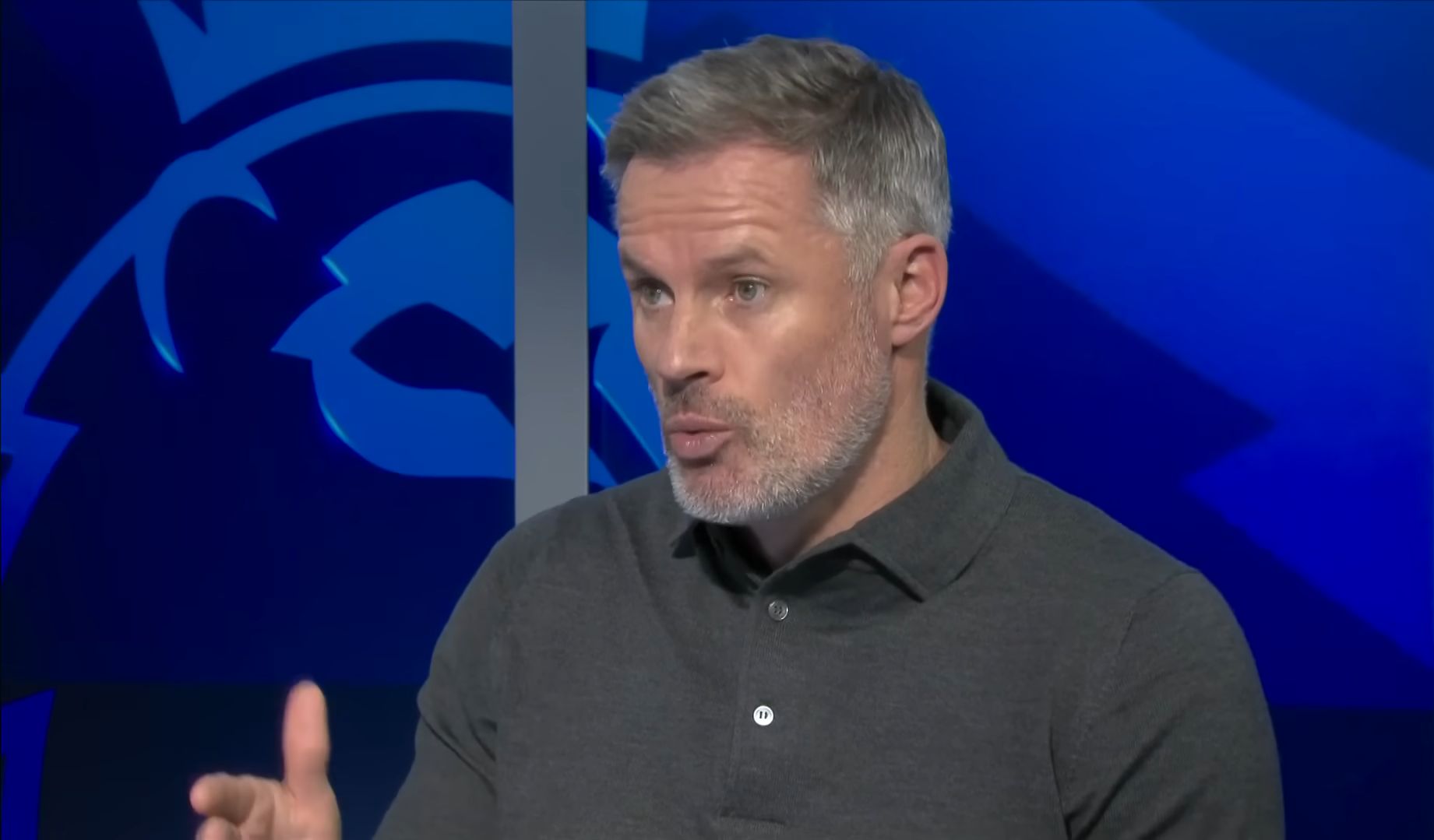 Jamie Carragher doing punditry on Sky Sports.