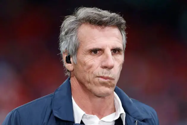 Gianfranco Zola working as a pundit.