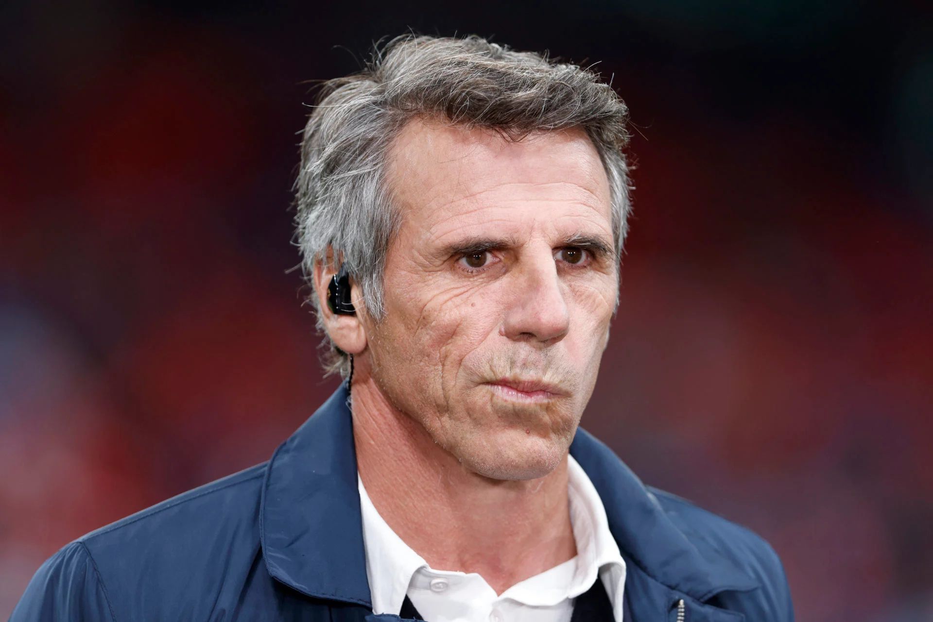 Gianfranco Zola working as a pundit.