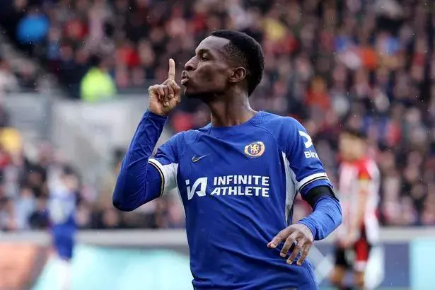Nicolas Jackson silences the fans.