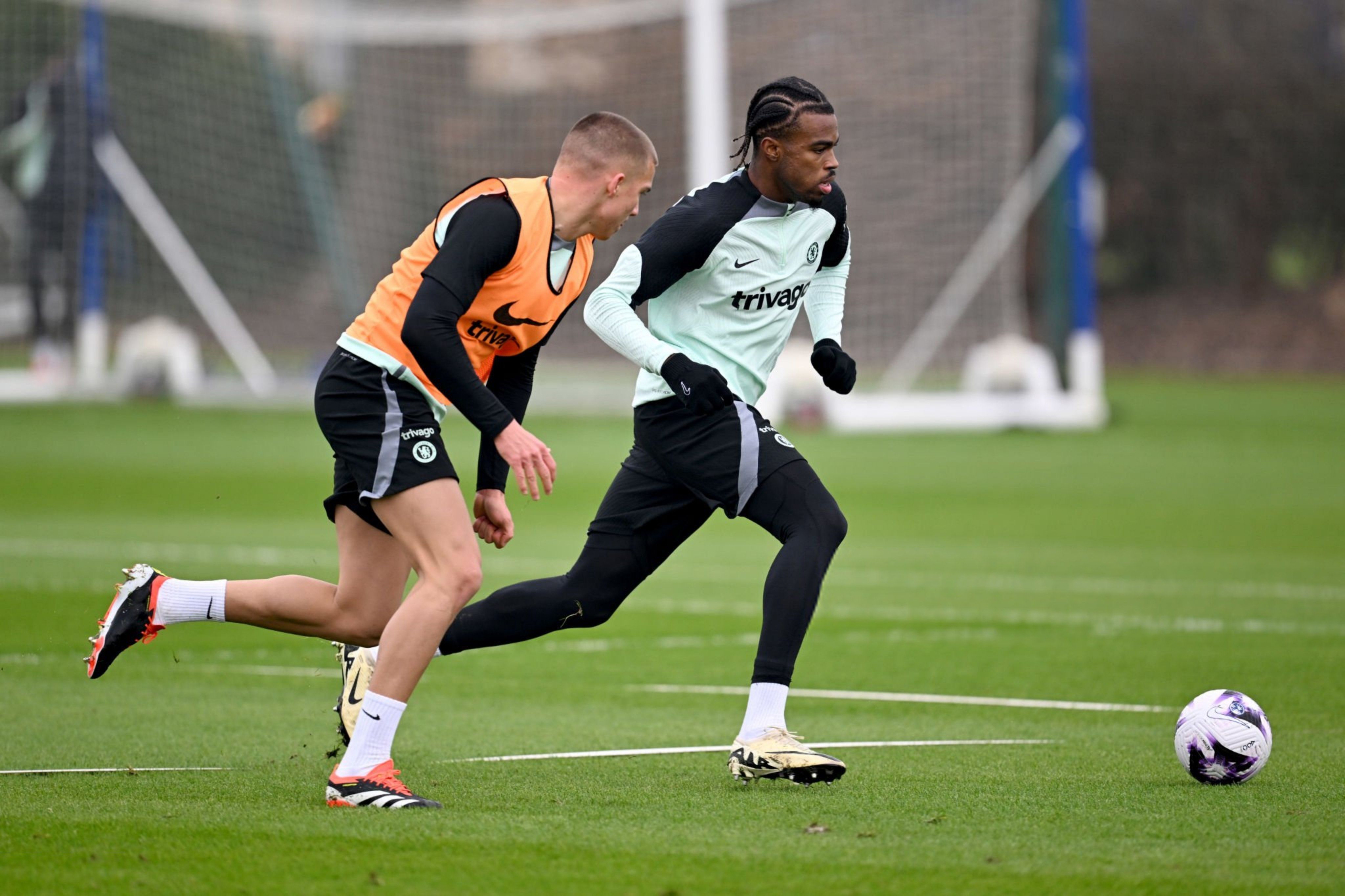 Carney Chukwuemeka trains at Cobham.