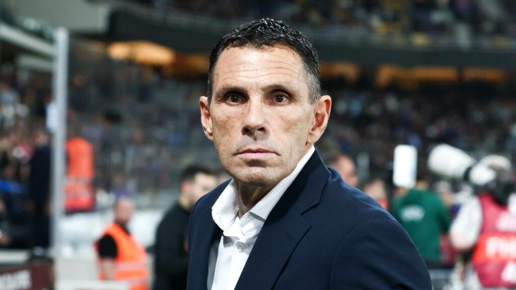 Gus Poyet on the touchline.