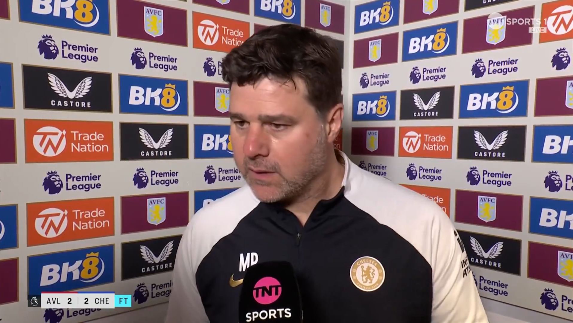 Mauricio Pochettino speaks to the media after VAR incident. Mauricio Pochettino speaks to the media after VAR incident.