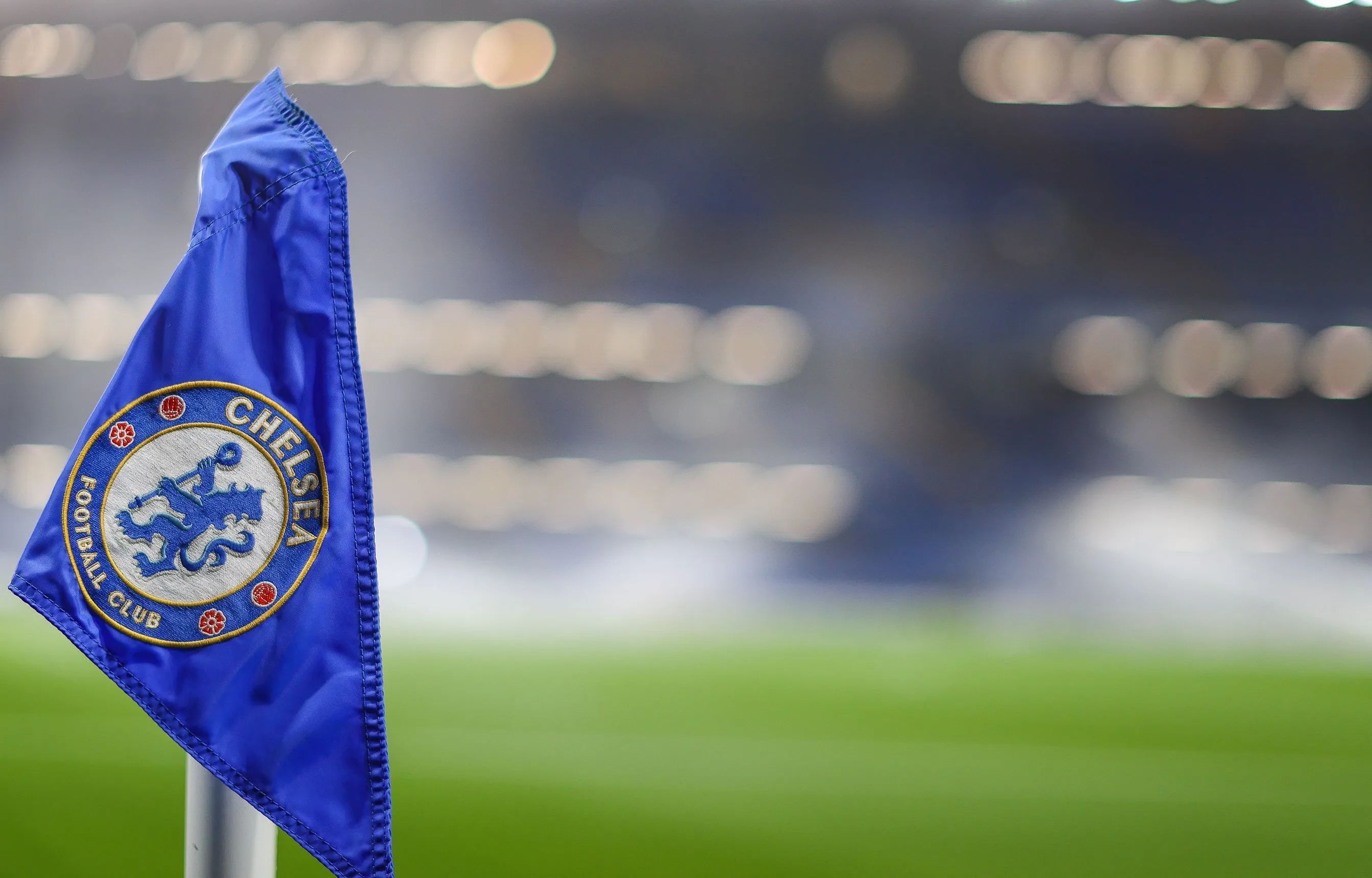 The corner flag at Stamford Bridge.