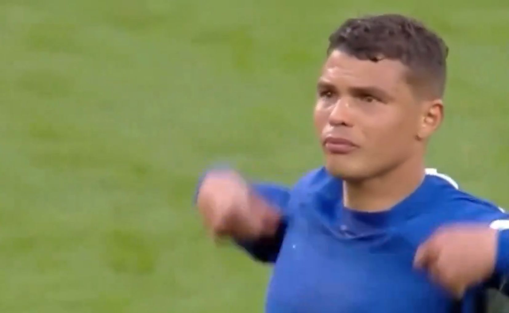 Thiago Silva cries after FA Cup heartbreak.