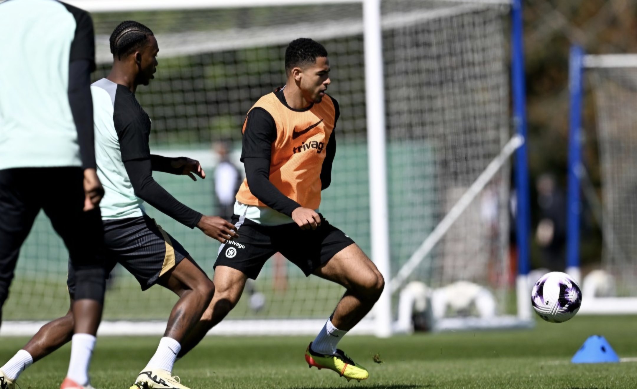 Levi Colwill in training ahead of facing Tottenham