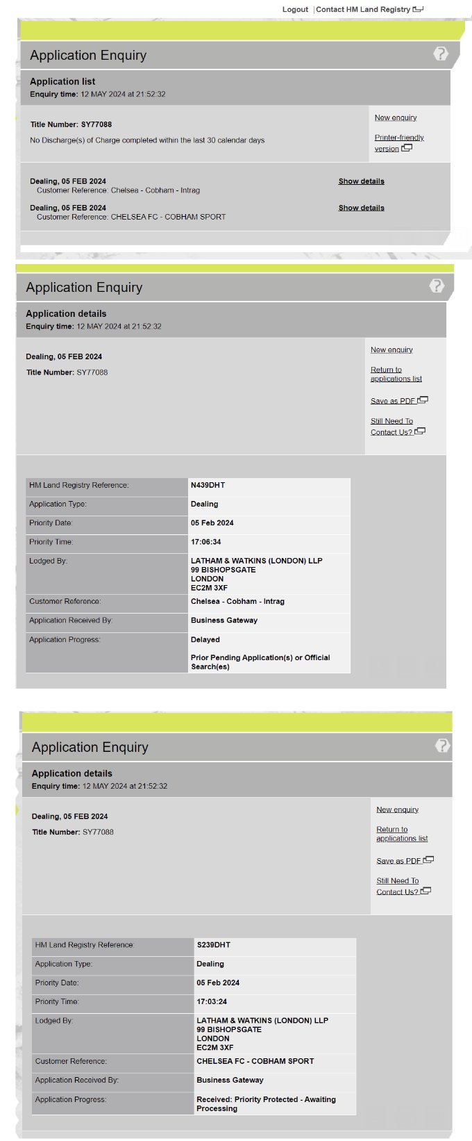 Details of Chelsea selling Cobham to themselves!