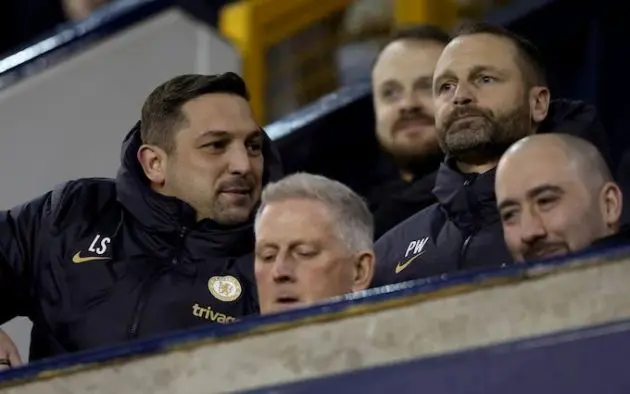 Laurence Stewart and Paul Winstanley in the stands.