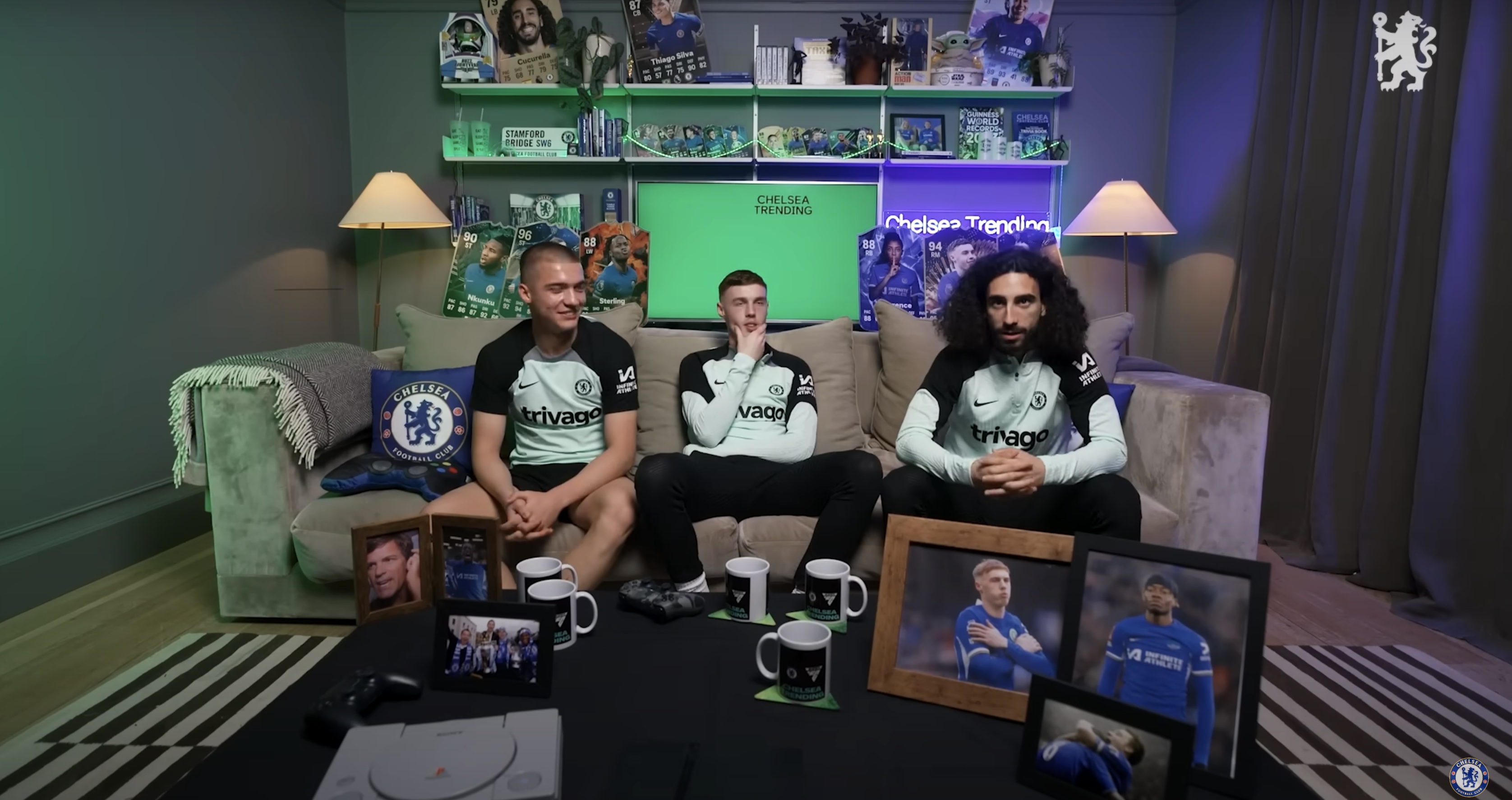 Marc Cucurella with Chelsea team-mates