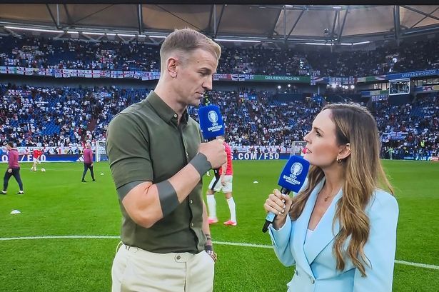 Joe Hart working for the BBC.