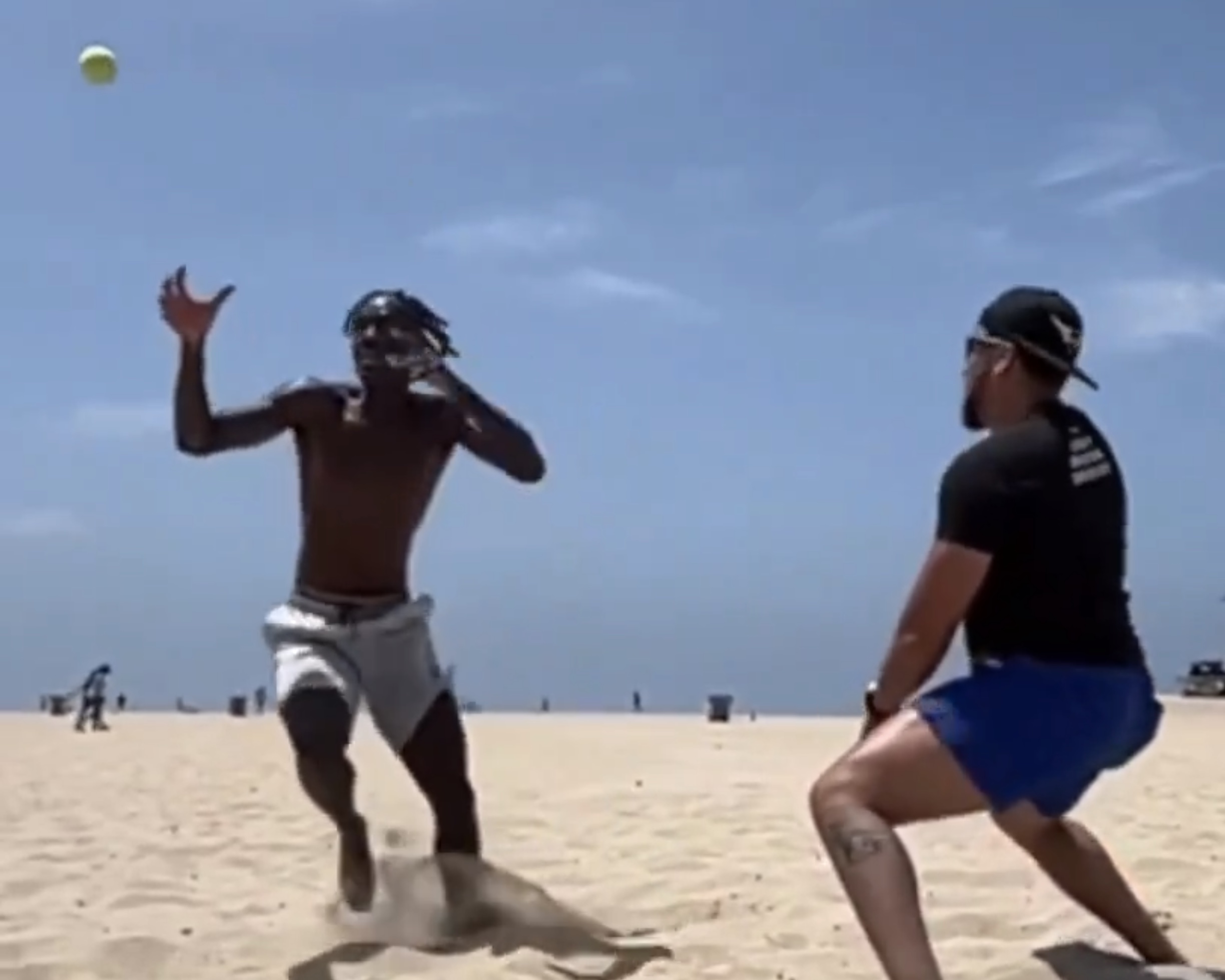 Trevoh Chalobah keeps fit on holiday.