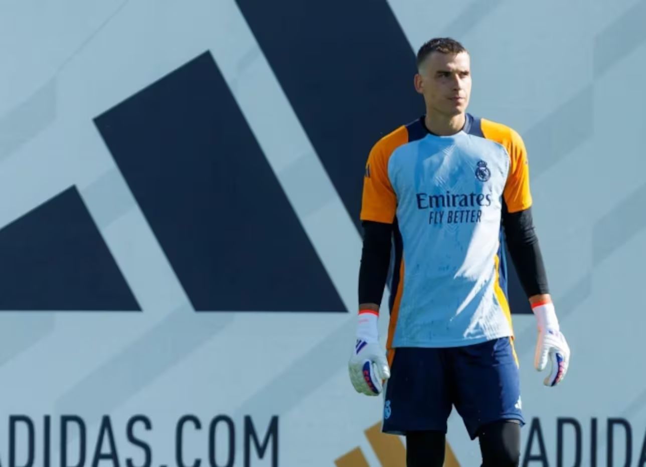 Andriy Lunin in Real Madrid preseason.