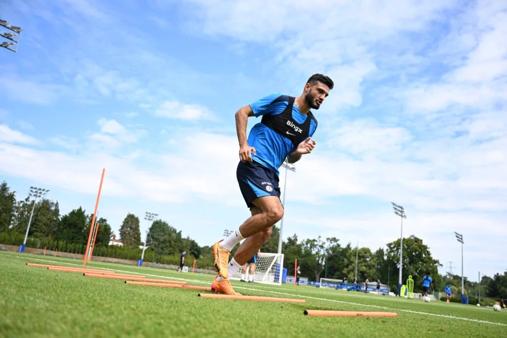 Armando Broja in preseason training.