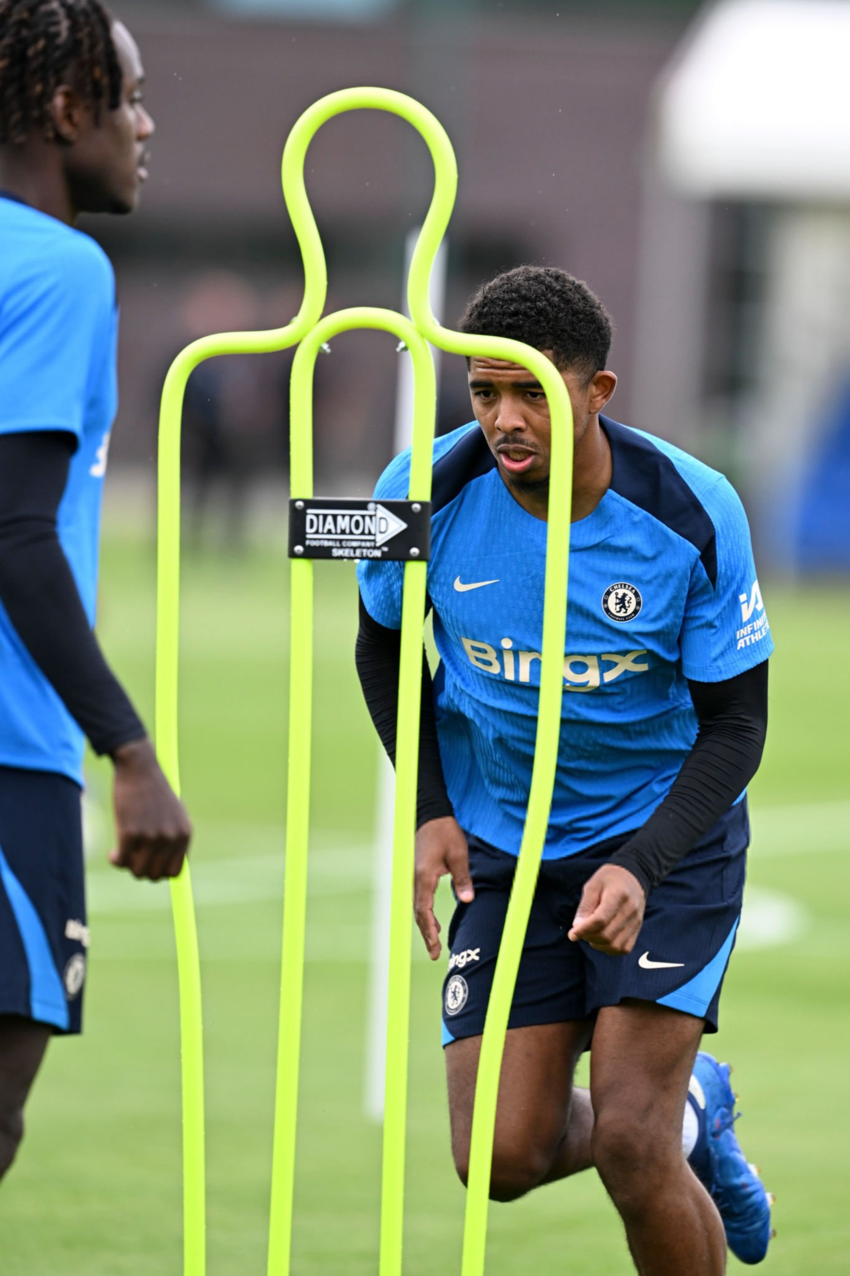 Wesley Fofana and Axel Disasi in pre-season training