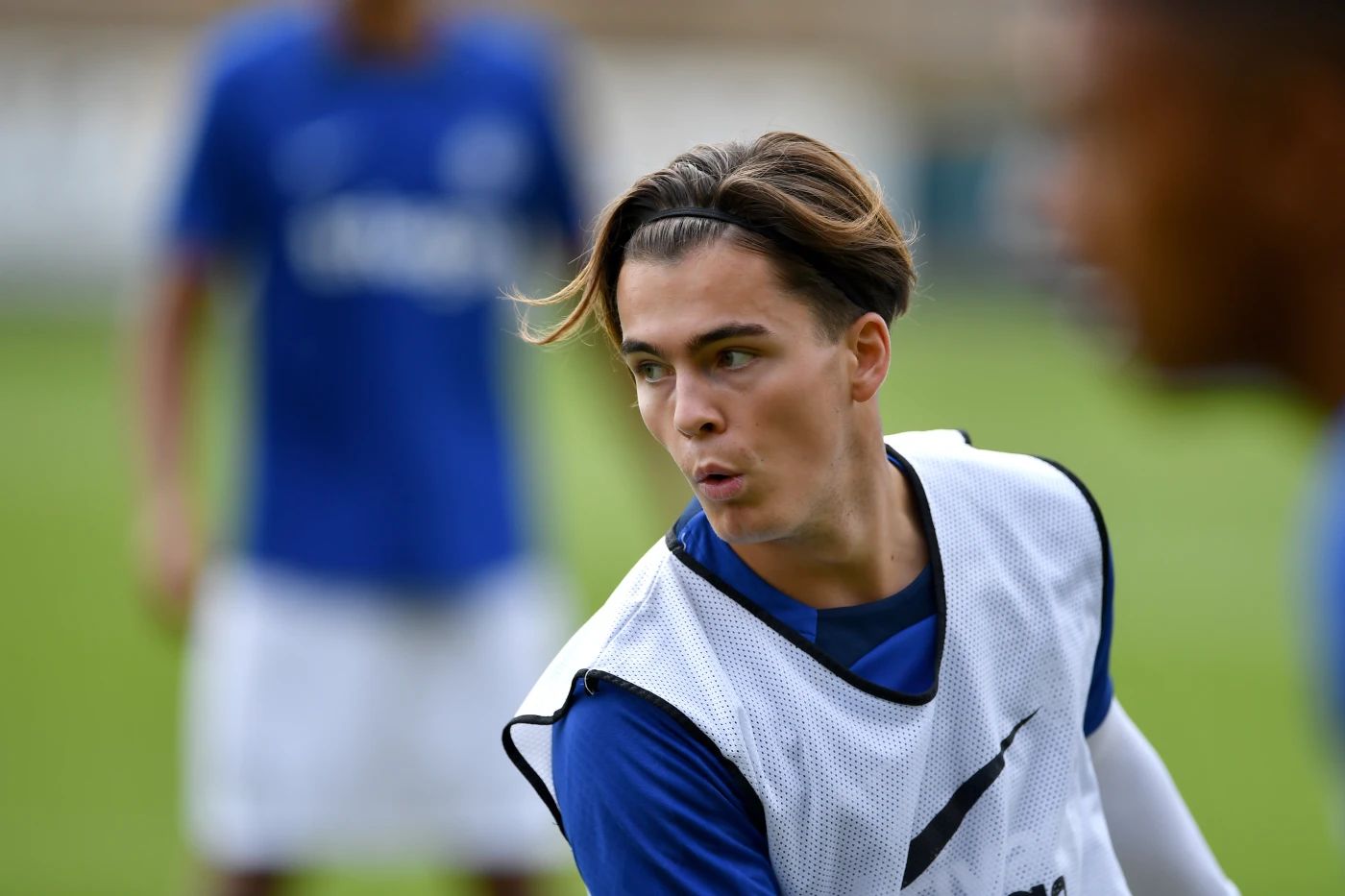 Leo Castledine in Chelsea training.