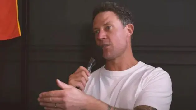 Wayne Bridge talks to the cameras.