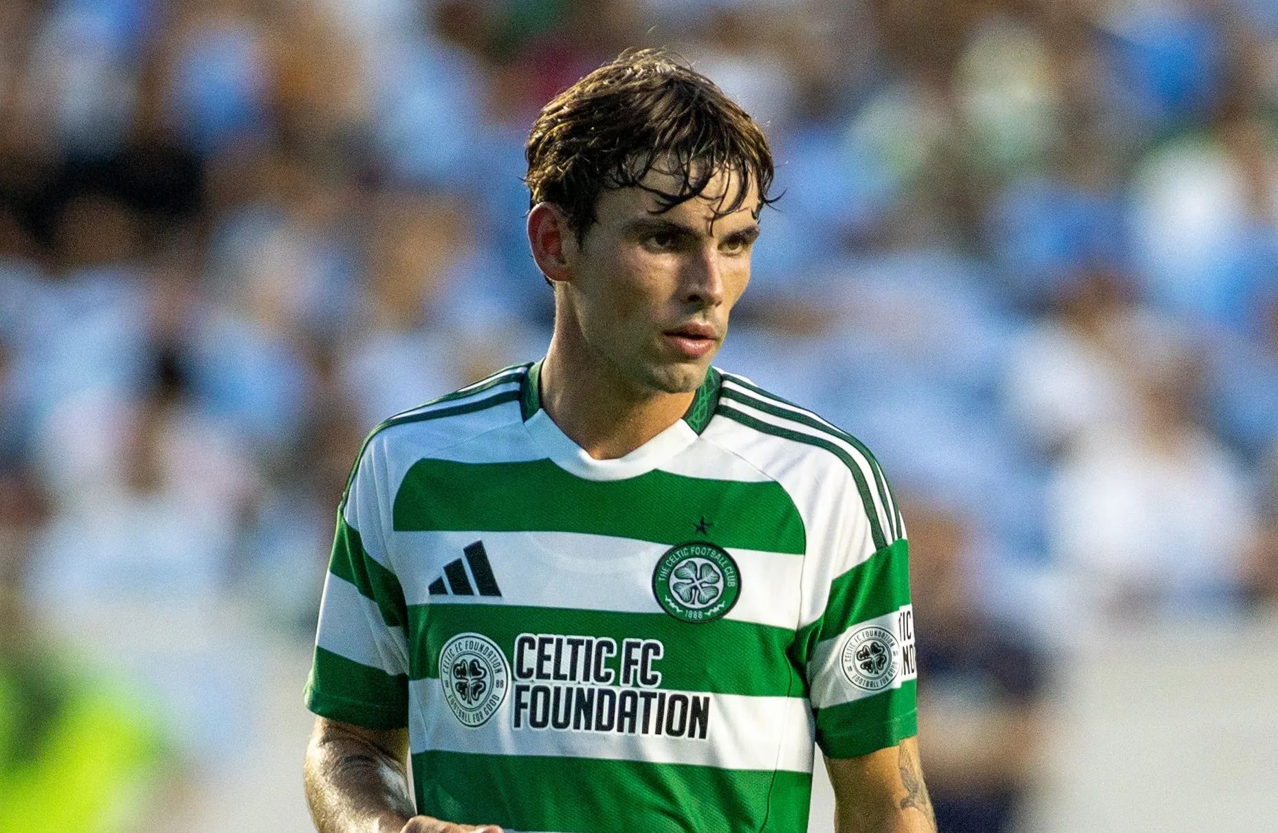 Matt O'Riley playing for Celtic.