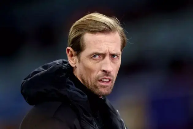 Peter Crouch on punditry duties for TNT Sport.