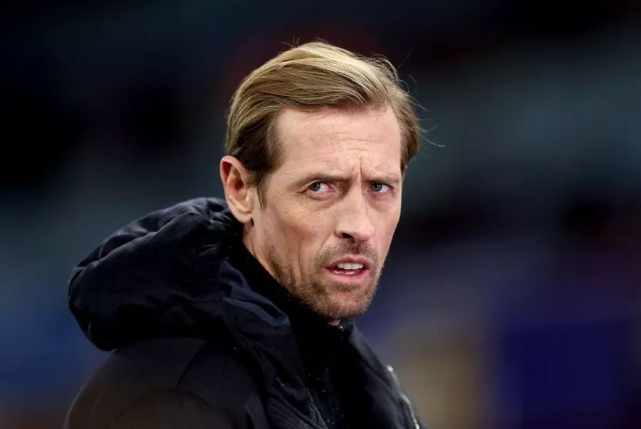 Peter Crouch on punditry duties for TNT Sport.