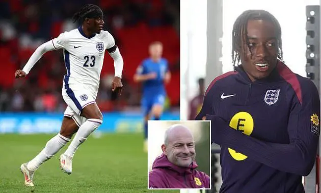 Noni Madueke's England montage with Lee Carsley.