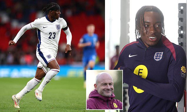 Noni Madueke's England montage with Lee Carsley.